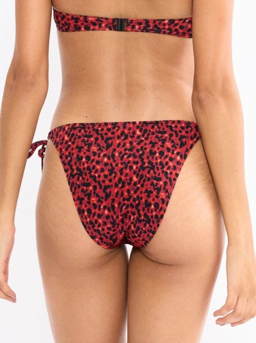 Midnight Swim Slip per bikini con laccetti, brown combination