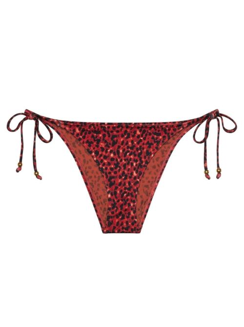 Midnight Swim Slip per bikini con laccetti, brown combination