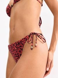 Midnight Swim Slip brasiliana con laccetti, brown combination