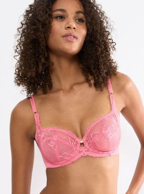 Wild Peony Florale W Reggiseno con ferretto, rosa