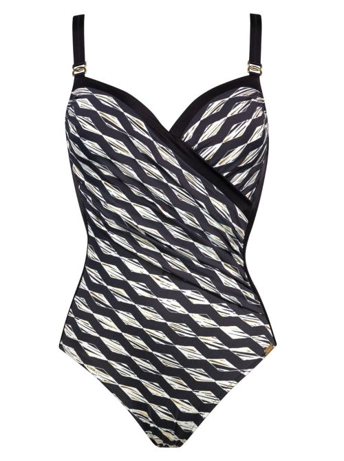 Padded Swimsuit, black gold