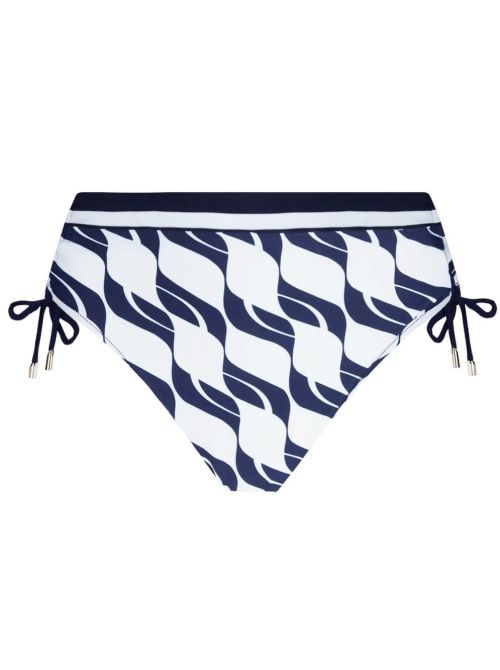 Slip Bikini Coulisse Danse des Vagues, bianco blu