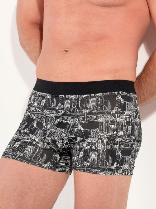 Black Print - Boxer uomo in microfibra elasticizzata
