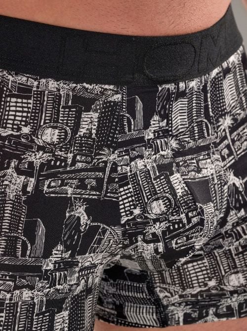 Black Print - Boxer uomo in microfibra elasticizzata