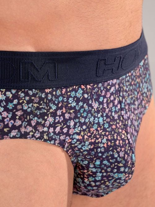 Vineyard Navy Print - Slip uomo in cotone e modal