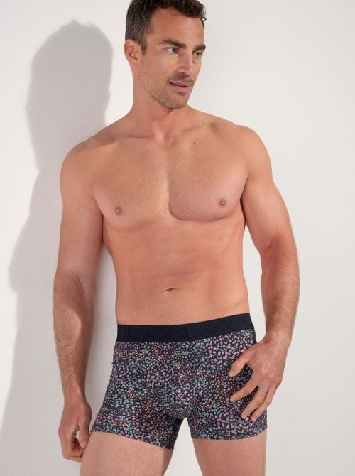 Vineyard Navy Print - Boxer uomo in cotone e modal