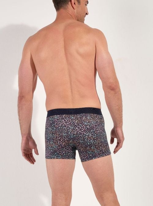 Vineyard Navy Print - Boxer uomo in cotone e modal
