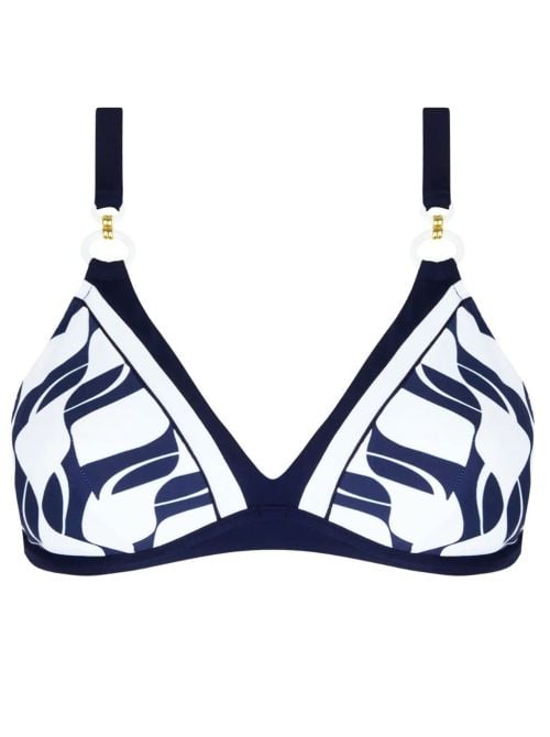Triangolo con ferretto Danse des Vagues, bianco blu