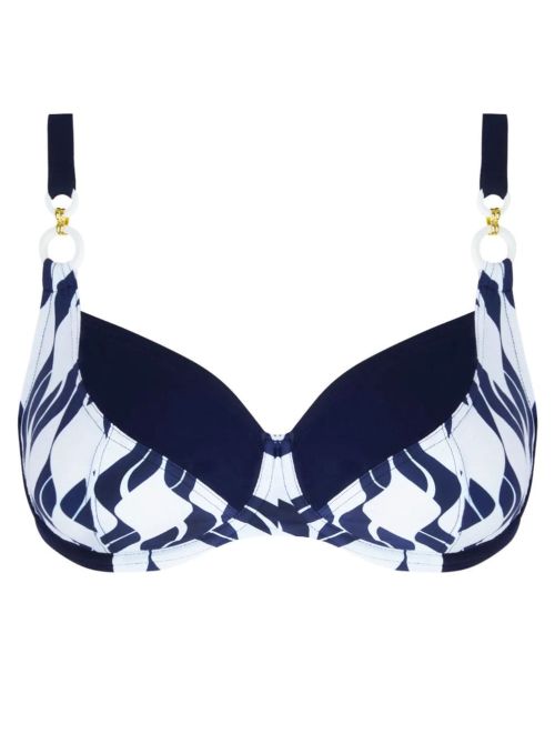 Balconcino con ferretto Danse des Vagues, bianco blu