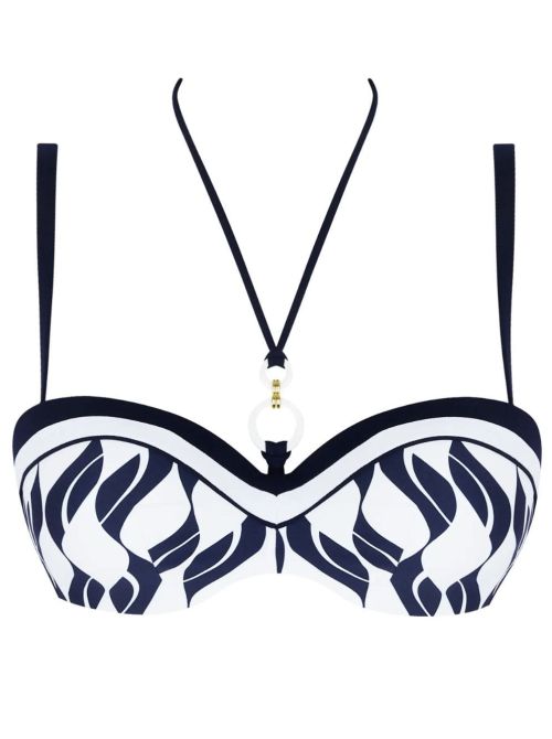 Fascia con ferretto Danse des Vagues, bianco blu