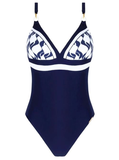 Intero con ferretto Danse des Vagues, bianco blu LISE CHARMEL