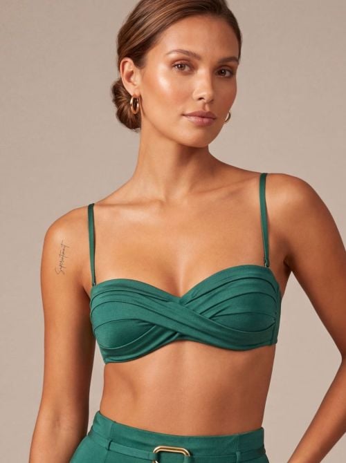 Silhouet reggiseno per bikini, verde
