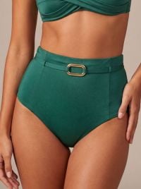 Silhouet slip per bikini, verde