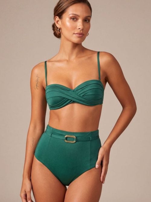 Silhouet slip per bikini, verde MARYAN MEHLHORN