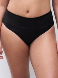 Icon slip per bikini vita alta, nero