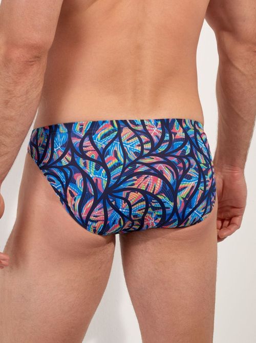 Indian Creek slip micro in microfibra con stampa tropicale