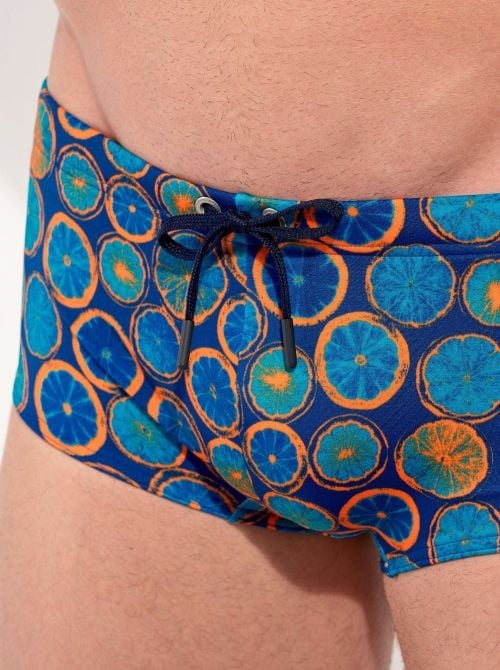 Trapani Stretch short swimwear with citrus print