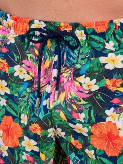 Peacock men's tropical print beach shorts