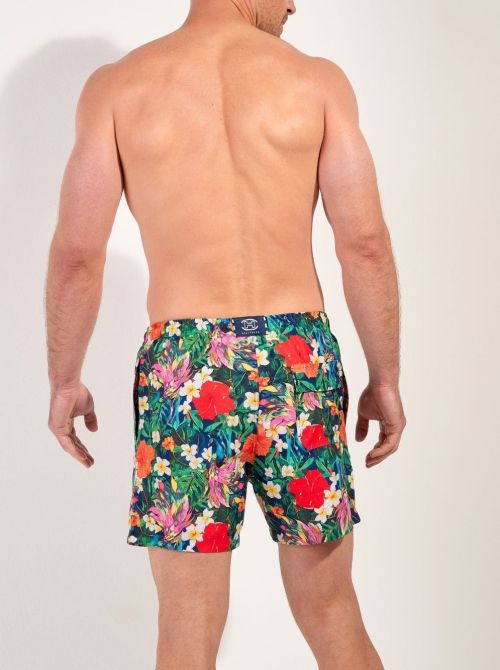 Peacock men's tropical print beach shorts