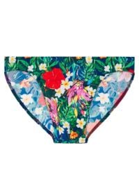 Peacock Micro slip aderente con stampa tropicale