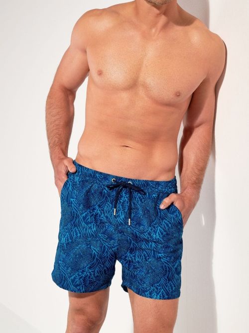 Panarea Short mare blu con stampa grafica