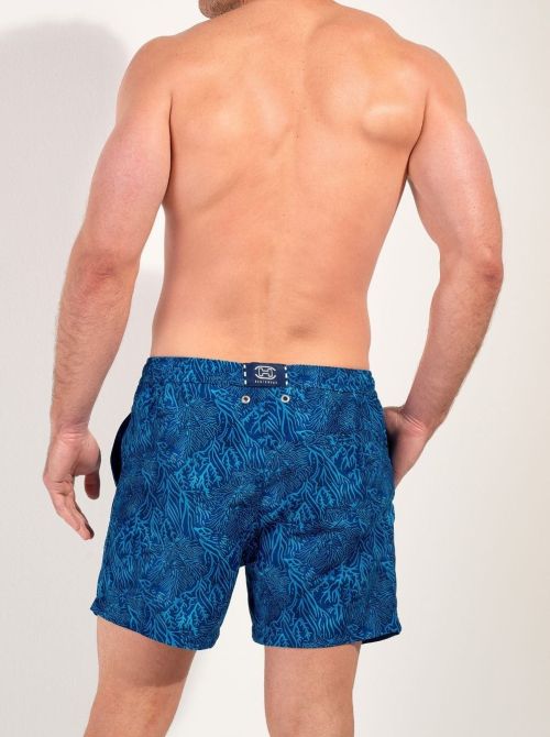 Panarea Short mare blu con stampa grafica
