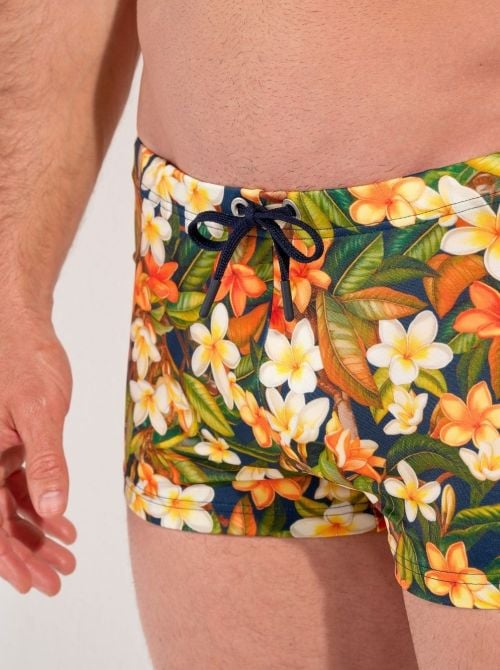 Etna Boxer mare aderente con stampa floreale