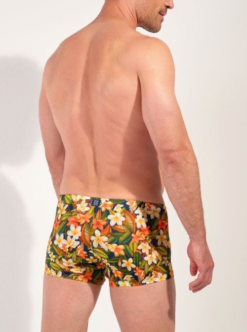 Etna Boxer mare aderente con stampa floreale