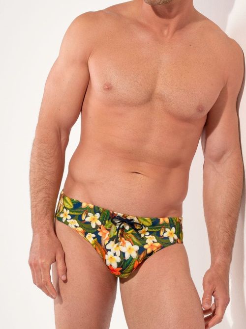 Etna Mini slip aderente con stampa floreale