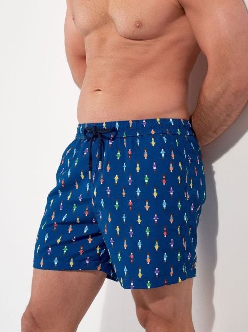 Calcio Short mare navy con stampa estiva