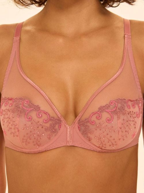 Delice Reggiseno Scollatura profonda, rosa fum&egrave;