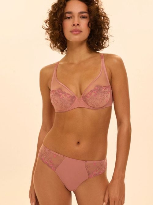 Delice Reggiseno Scollatura profonda, rosa fum&egrave;
