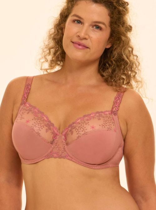 Delice Underwire bra with deep cups, smokey pink SIMONE PERELE