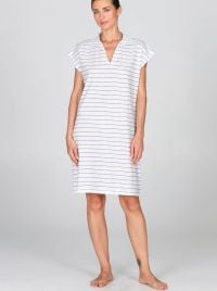Penny camicia da notte in cotone, righe blu