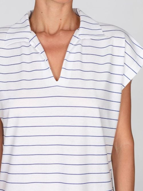 Penny camicia da notte in cotone, righe blu