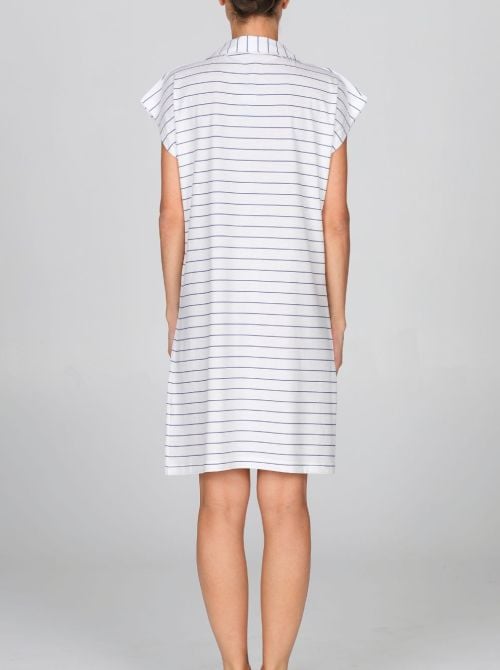 Penny camicia da notte in cotone, righe blu