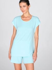 Paola Pigiama corto donna in modal, turchese