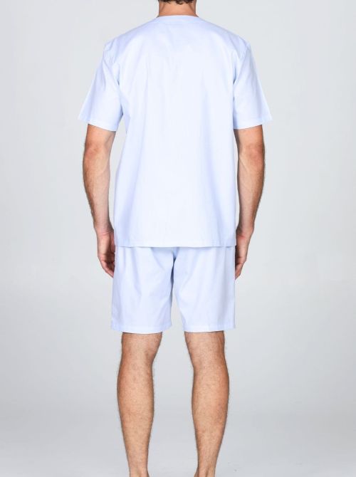 Pigiama Uomo Cardigan Corto in Popeline di Cotone