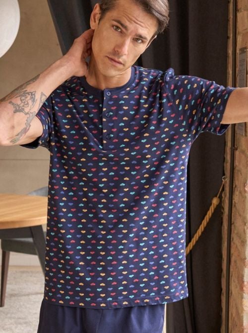 Pigiama Uomo Corto in Jersey di Puro Cotone