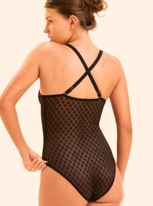 Plume body con ferretto modellante, nero