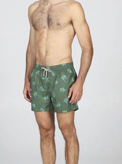 Boxer mare uomo fantasia palme in microfibra leggera