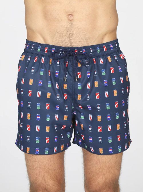 Boxer mare uomo fantasia lattine in microfibra leggera