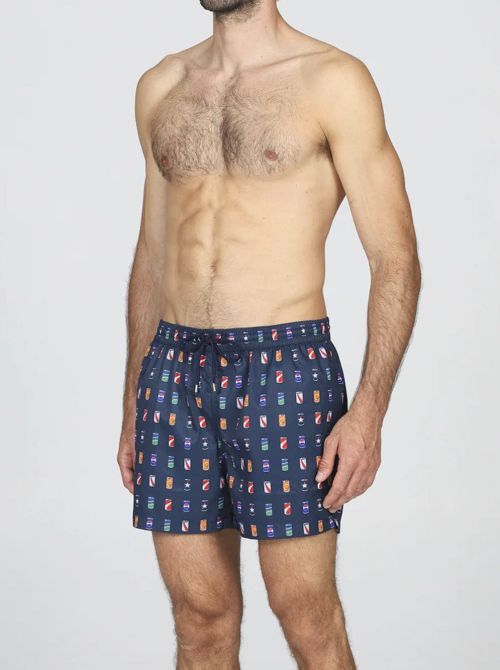 Boxer mare uomo fantasia lattine in microfibra leggera