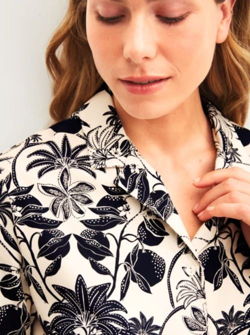 Favourites Layering Short-Sleeved Button-Up Shirt in Cotton CALIDA