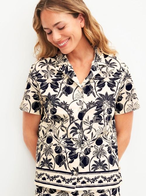 Favourites Layering Camicia a maniche corte con bottoni in cotone