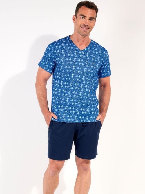 Beachcomber - Pigiama corto uomo in cotone
