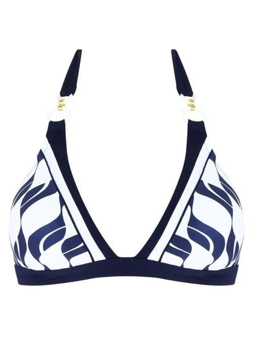 Triangolo Bikini Danse des Vagues, bianco blu