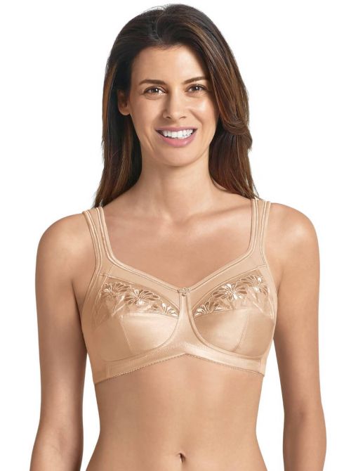 5349X Safina Embroidered Wire-free Mastectomy Bra, natural