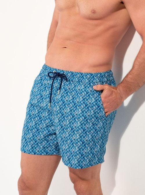 Camaiore Short mare navy con stampa estiva