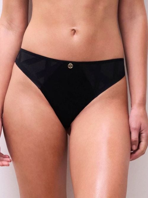 Glaze tanga, black